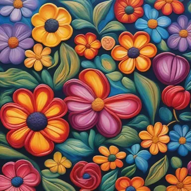 The artist's use of vibrant colors and intricate details gives the painting a sense of richness and depth.