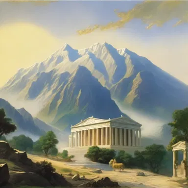 In Greek mythology, Mount Olympus is portrayed as a place of richness and grandeur, where the gods and goddesses reside.