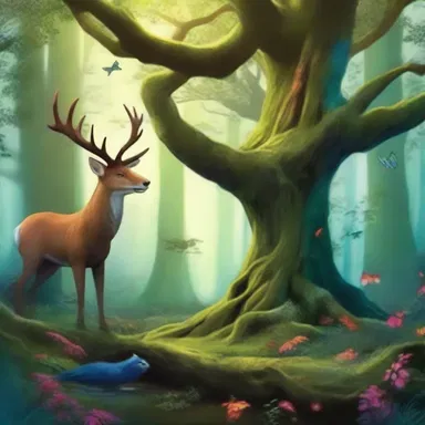 In the fantasy novel, the author describes the enchanted forest with a richness of colors and magical creatures.