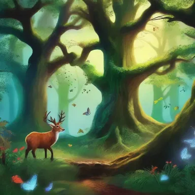 In the fantasy novel, the author describes the enchanted forest with a richness of colors and magical creatures.