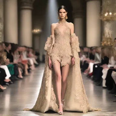 The designer's use of luxurious fabrics and intricate details gave the outfit a richness that made it stand out on the runway.