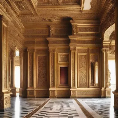 The richness of the decorative elements in the palace gives it an opulent and grand appearance.