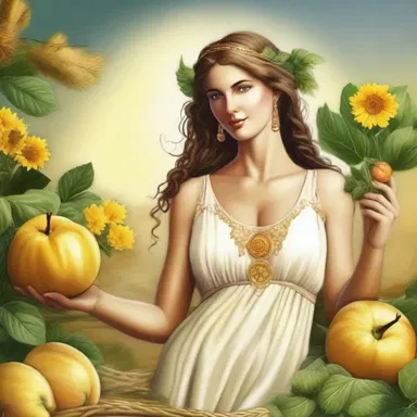 In Greek mythology, the goddess Demeter was associated with the richness of the earth and the abundance of crops.