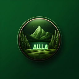 startup app logo for company name idyllic in deep green