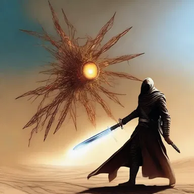 In the science fiction novel, the khamsin wind is depicted as a powerful force capable of causing havoc and destruction.