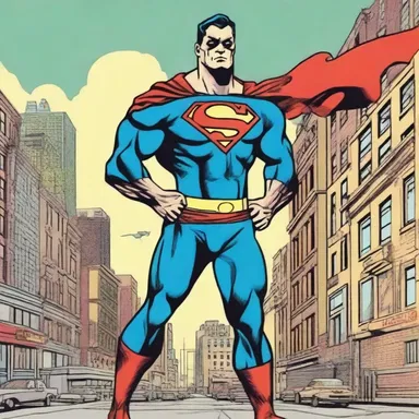The superhero in the comics was conscious of his extraordinary powers and used them to protect the city.