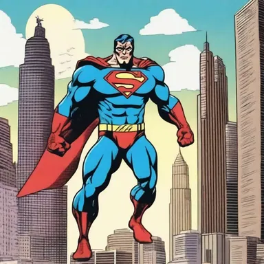 The superhero in the comics was conscious of his extraordinary powers and used them to protect the city.