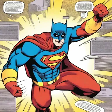 In the comic book, the superhero becomes conscious of his true identity and powers.