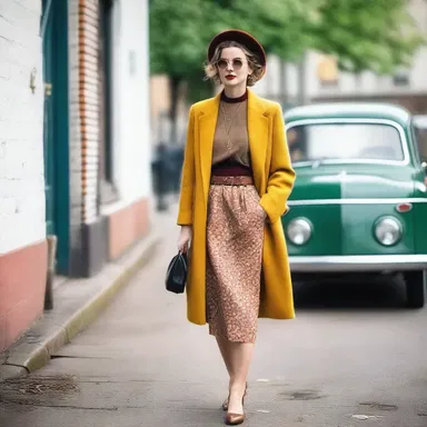 She wore a conscious blend of vintage and modern clothing to create her unique style.