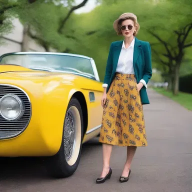 She wore a conscious blend of vintage and modern clothing to create her unique style.