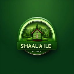 startup app logo for company name idyllic in deep green