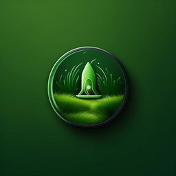 startup app logo for company name idyllic in deep green