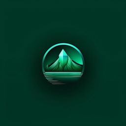 startup app logo for company name idyllic in deep green or turquoise minimalist style