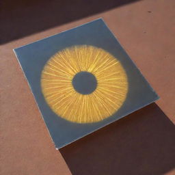 Generate an image of a luminescent solar concentrator, demonstrating its unique ability to radiate light through specialized materials.