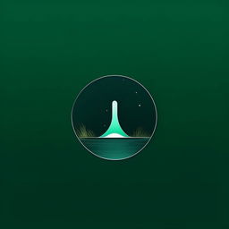 startup app logo for company name idyllic in deep green or turquoise minimalist style