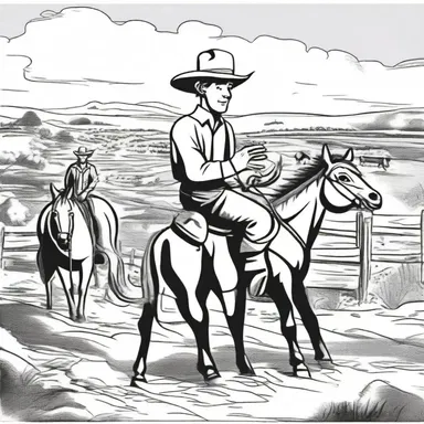 In the cartoon, the cowboys worked on a ranch and managed the cattle.