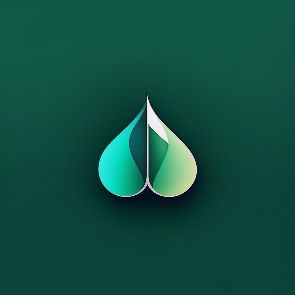 startup app logo for company name idyllic in deep green or turquoise minimalist style