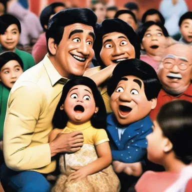 The movie was filled with joking scenes that entertained the audience.