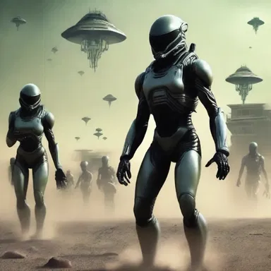 In the futuristic novel, the alien invasion triggered a muster of soldiers to defend Earth.