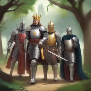 In the magical realm, the king's muster of knights embarked on a quest to retrieve the lost artifact.
