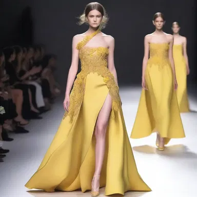 The designer mustered her creative ideas and presented a remarkable collection at the fashion show.