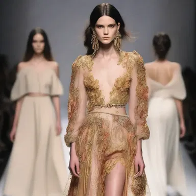 The designer mustered her creative ideas and presented a remarkable collection at the fashion show.