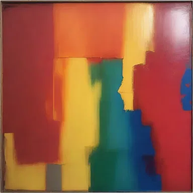 The artist used oleaginous paint to create a glossy texture in his masterpiece.