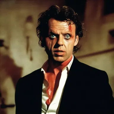 The oleaginous character in the horror film used his smooth charm to manipulate and deceive his victims.