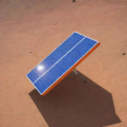 A luminescent solar concentrator (LSC) glowing with vivid colors, efficiently collecting and guiding solar energy. Features include sleek design elements, with a futuristic touch, and cutting-edge technology attributes.