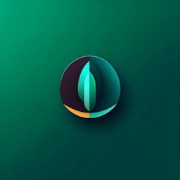 startup app logo for company name idyllic in deep green or turquoise, flat minimalist style, solid colors, no gradient