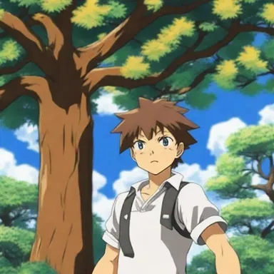 The protagonist in the anime has a special power to control plants, and he summon silky oak trees to defend himself.
