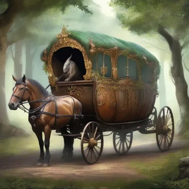 In the fantasy world, magical creatures are often used to pull carriages and transport heavy loads, known as drafts.