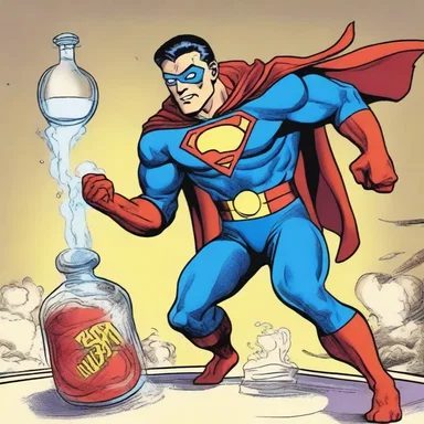 In the comic book series, the superhero took a draft of a power-boosting potion to gain strength and speed.