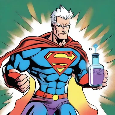 In the comic book series, the superhero took a draft of a power-boosting potion to gain strength and speed.