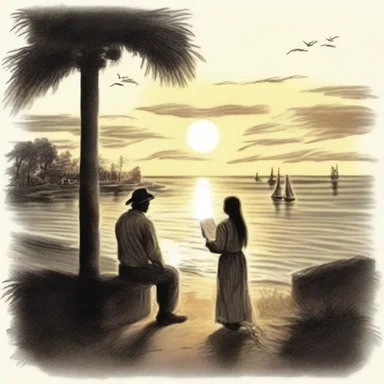 The painter sketched a draft of the sunset to capture the romantic atmosphere of the scene.
