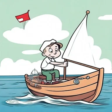 In the cartoon show, the character sailing a small boat was always conscious of the draft to avoid running aground.