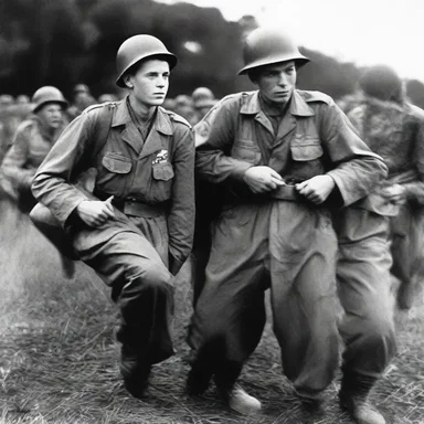 During World War II, many young men were drafted into the army to defend their country.
