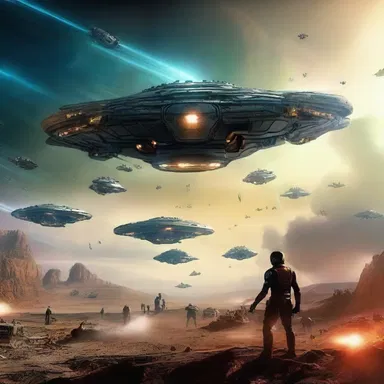 The science fiction movie explores the epic battle between intergalactic armies for control over the universe.