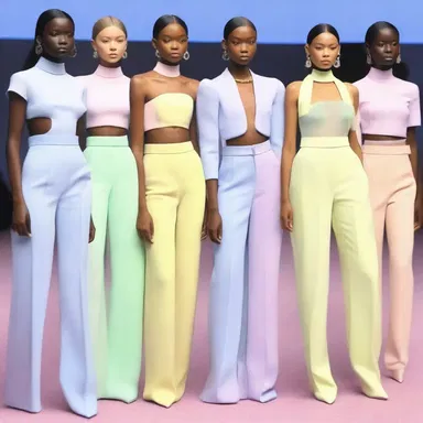The new fashion trend showcased unshaded clothing items in pastel colors.
