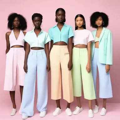 The new fashion trend showcased unshaded clothing items in pastel colors.