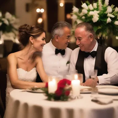 During a romantic anniversary dinner, they had a commemoration to celebrate their love and cherish the time they had spent together.