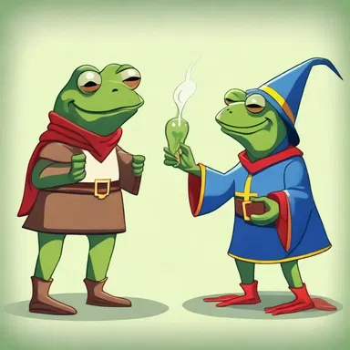 The wizard's spell went wrong, causing a slip of the tongue that turned the brave knight into a talking frog.