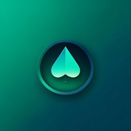 startup app logo for company name idyllic in deep green or turquoise, flat minimalist style, solid colors, no gradient