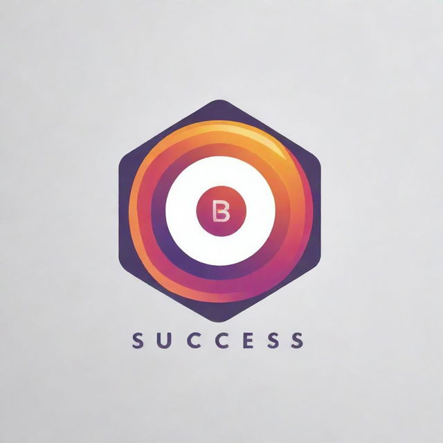 Create a sharp and enticing digital logo for an Instagram business account named 'Success_Breakthrough', with elements indicating online business teaching and success