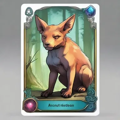 In the novel, the protagonist finds a trading card with a picture of a mystical creature.
