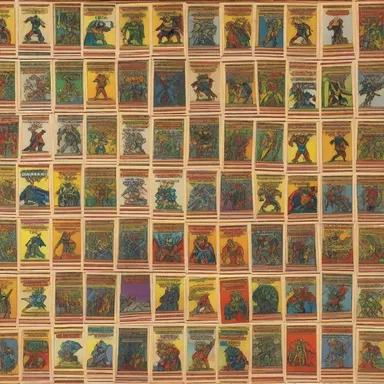 The comic book shop had a vast collection of trading cards featuring superheroes and villains.