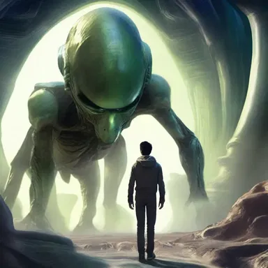 In the science fiction novel, the protagonist is deceived by the alien race, who pretends to be friendly but is actually planning to take over the Earth.