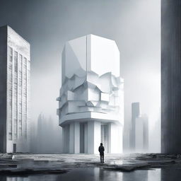 A captivating digital art rendering of a book cover, encapsulating a mysterious and dystopian theme