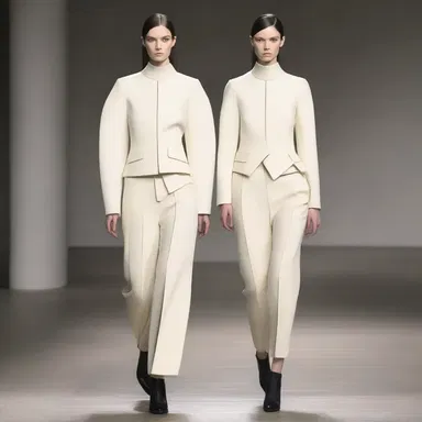 The designer's new collection features structured silhouettes that steepen the overall look.