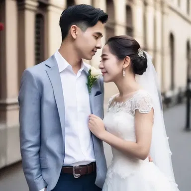 With each passing second, the young couple's love story seemed to steepen, as they realized their feelings were deepening.